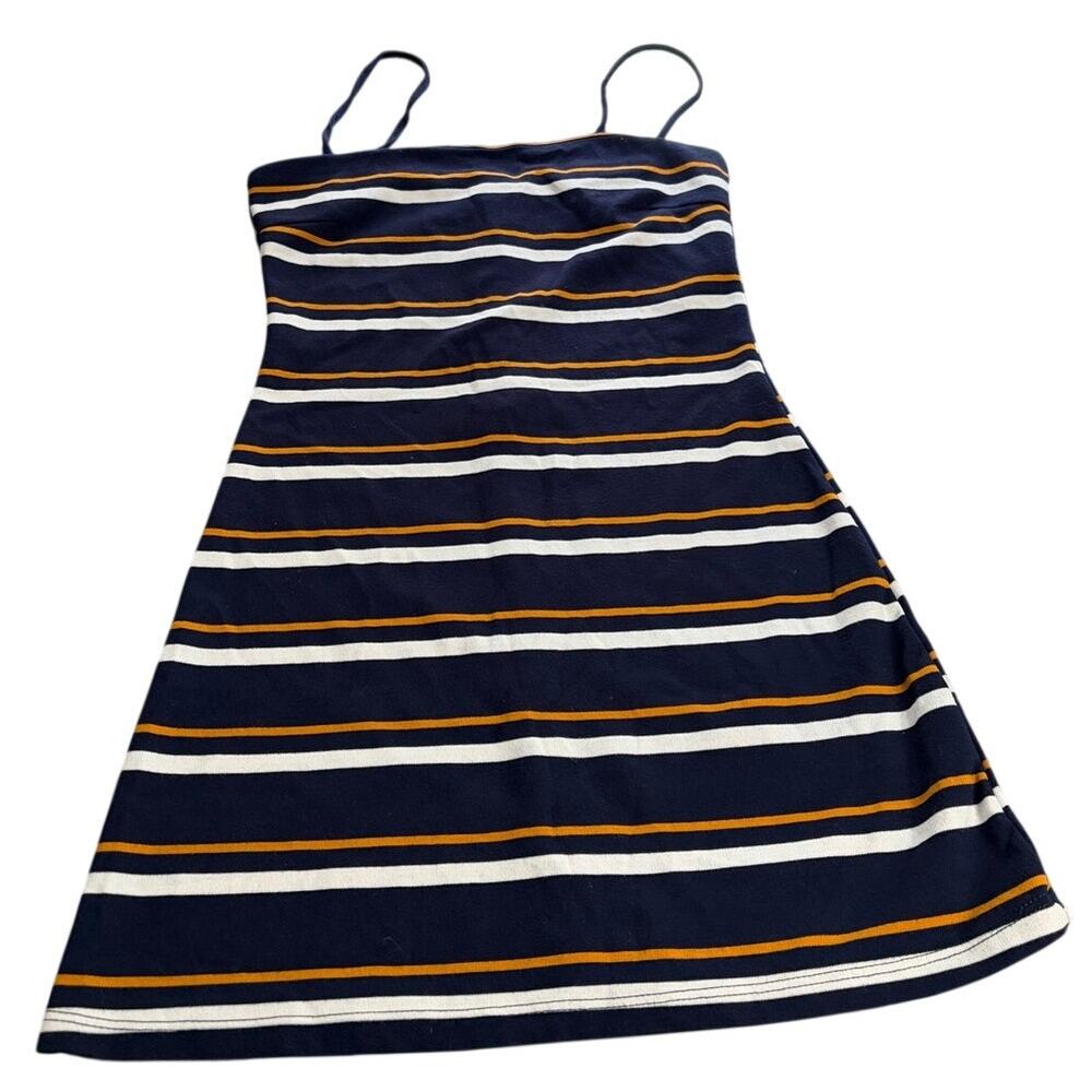 Kendall & Kyile Navy Blue Striped Mini Drees Women's Size XS